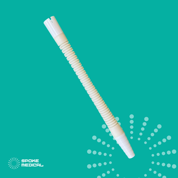 The Zephyr single-use adapter tube on its own, showing the connector at each end